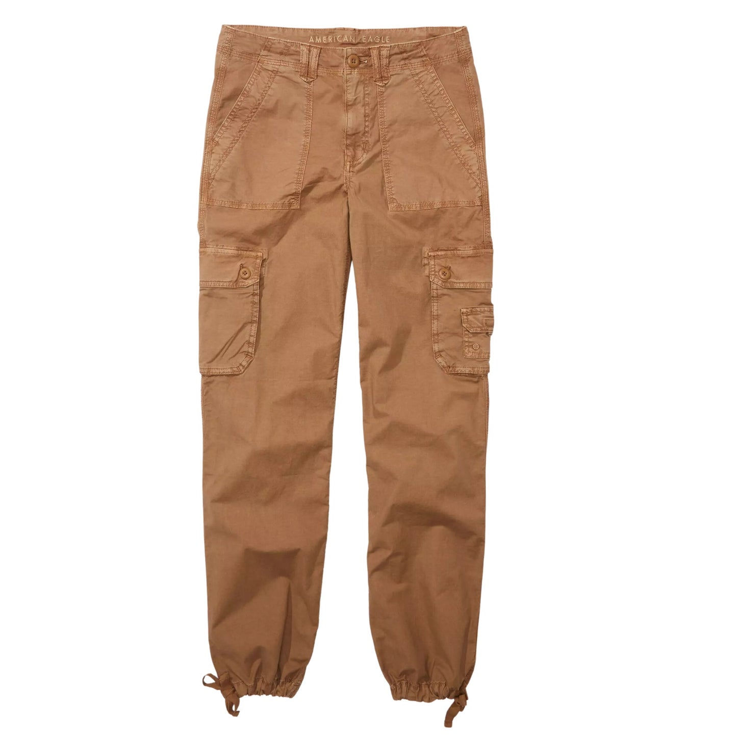 American Eagle Snappy Stretch Baggy Cargo Jogger in Brown Size 2