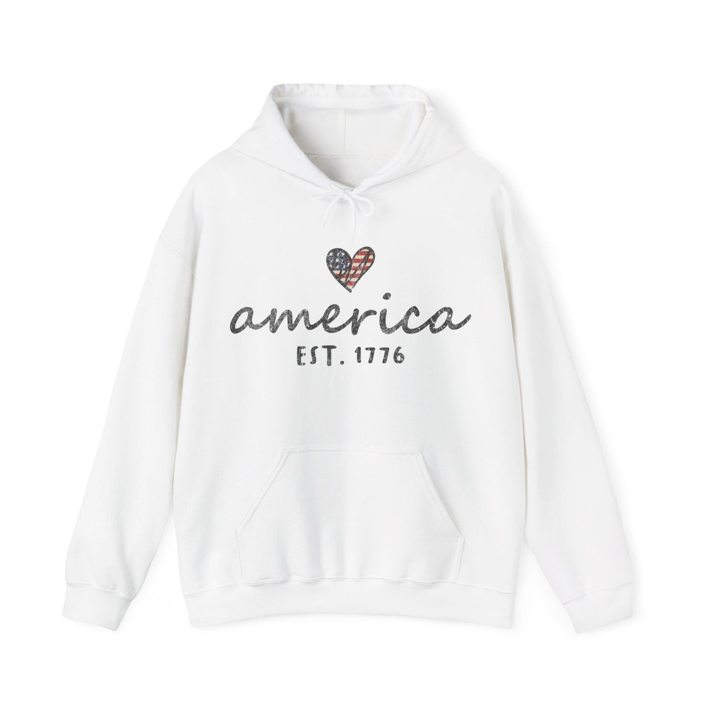 America Est 1776 Comfy Hoodie Sizes Small to 5XL