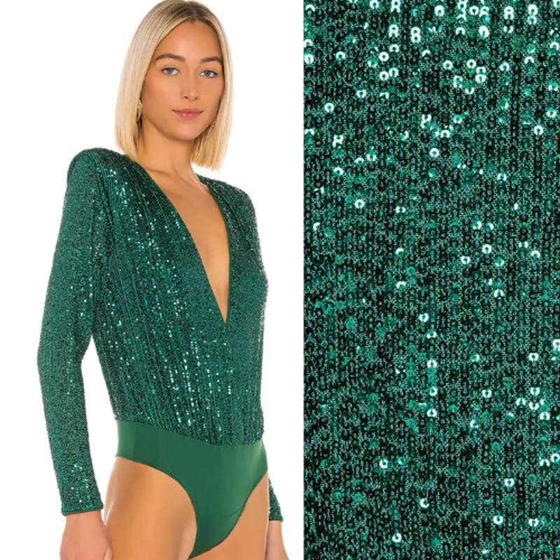 NBD Sloane Bodysuit in Emerald Green NWT Size Large