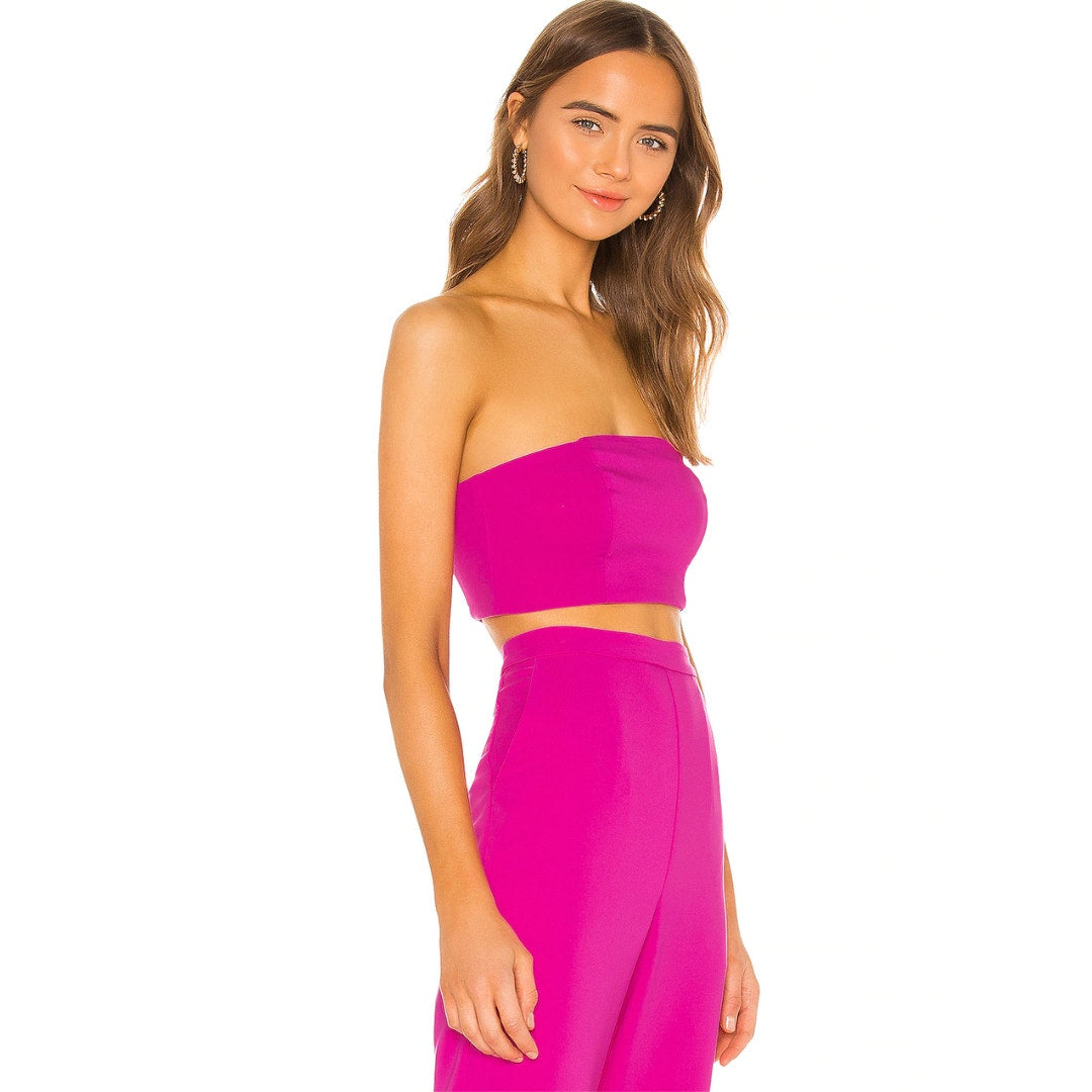 NBD Topaz Bandeau Top & Pants 2 piece Set in Magenta NWT Size Small