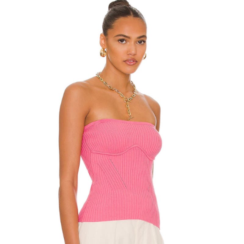 Camila Coelho Hazel Tube Top in Hot Pink NWT Size Small