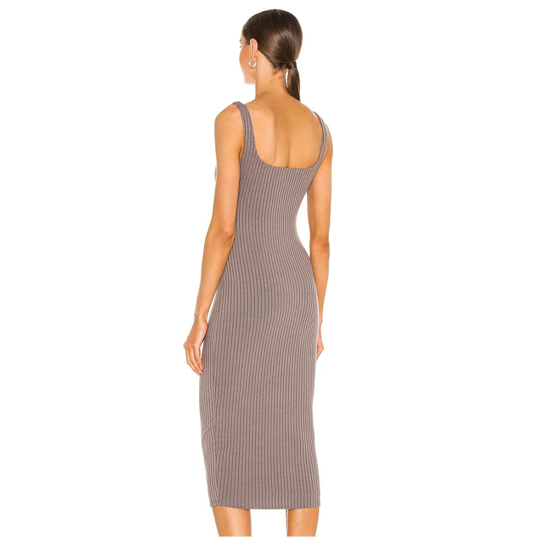 Revolve H:ours Dahlia Midi Dress in Charcoal NWT Size Small