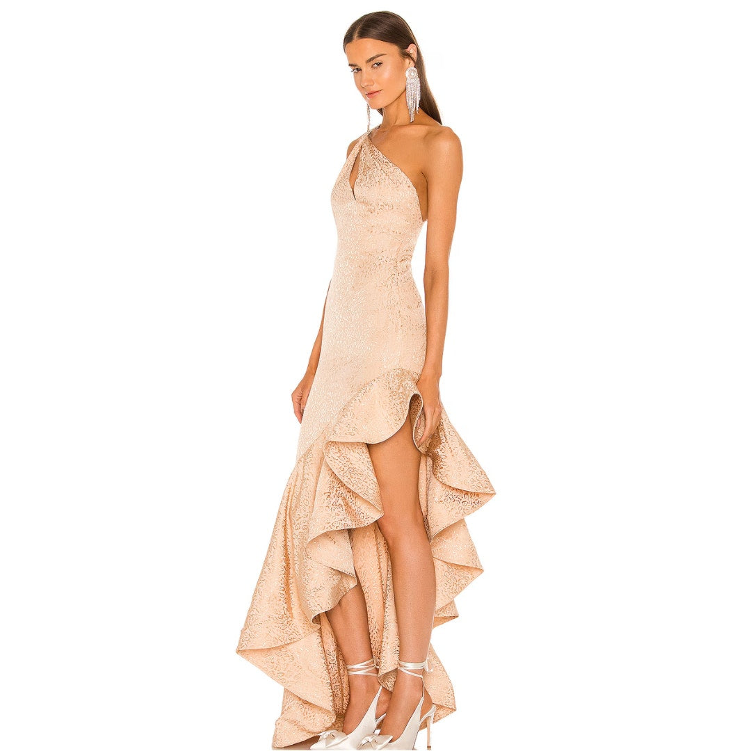 Lovers and Friends Heidi Gown in Nude Satin NWT Size Small