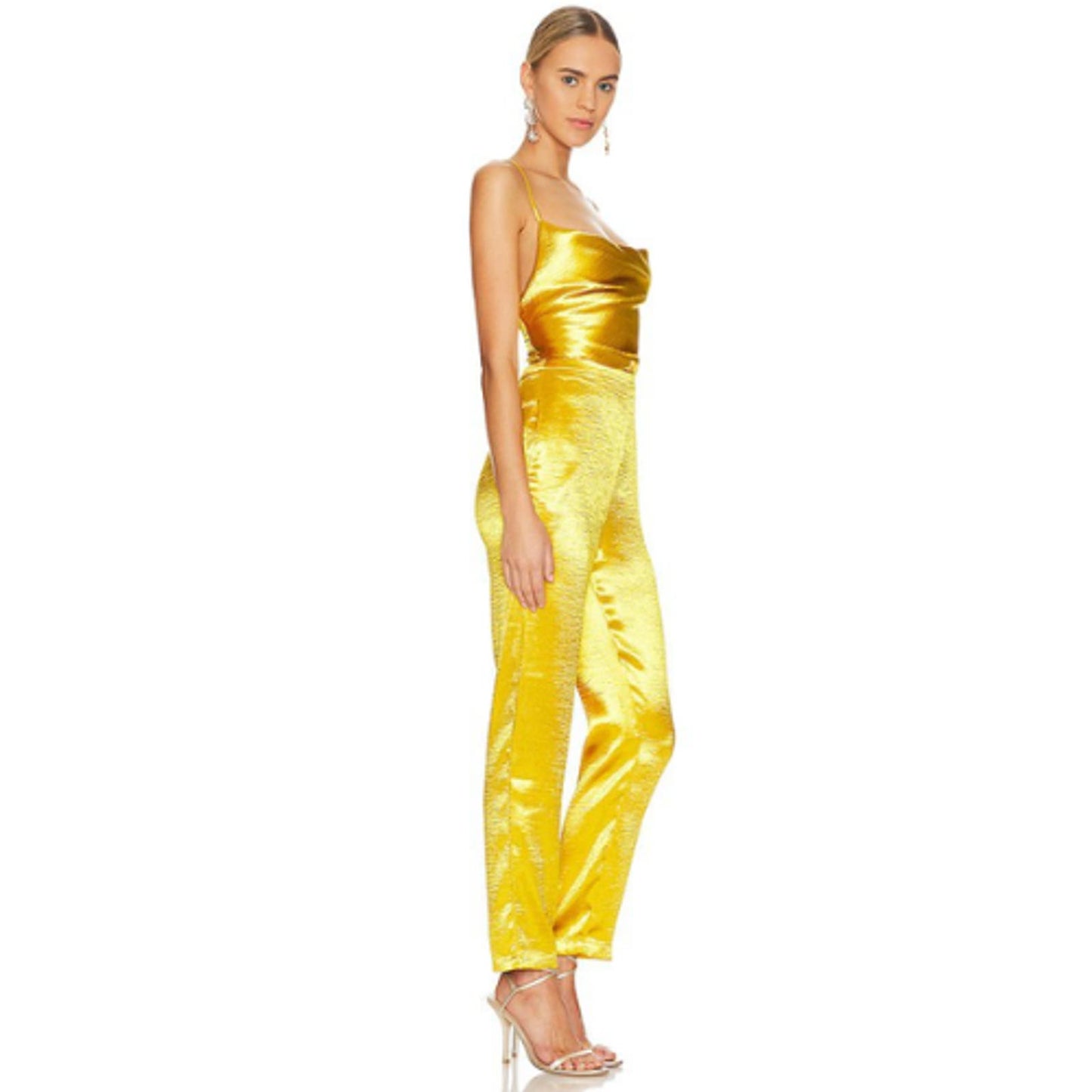 Lovers and Friends Britt Jumpsuit in Prosecco Gold NWT Size Small