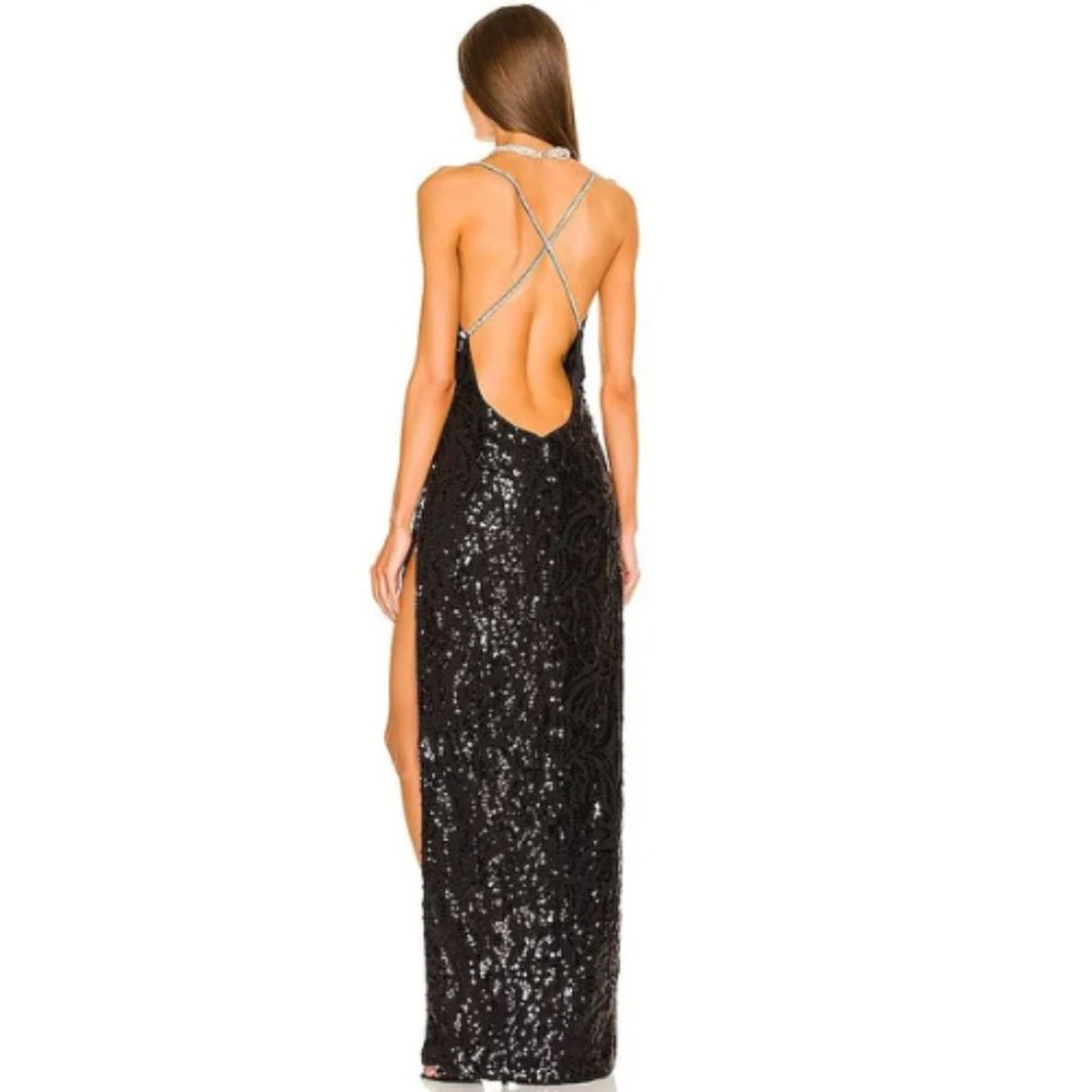 DUNDAS x REVOLVE Jean Maxi Dress in Black NWT Size XS