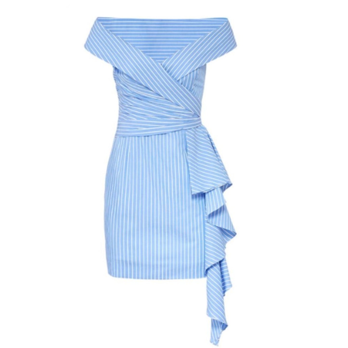 Fame and Partners The Ise Dress in Blue and White Stripe Size 0 US