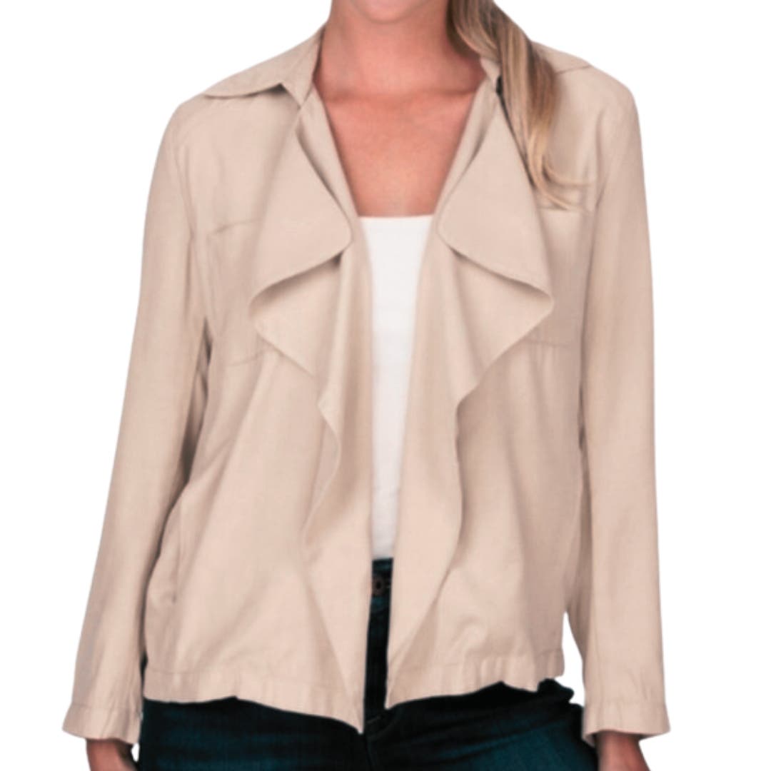 Lucky Brand Tan Waterfall Blazer Size Small