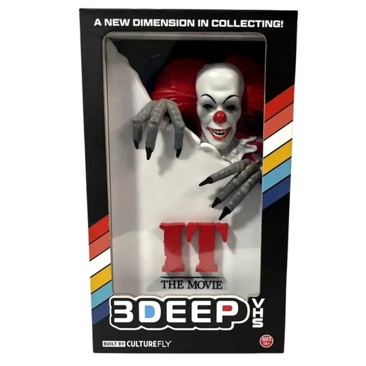 3DEEP by CultureFly PENNYWISE IT The Movie VHS Sculpted 3D Shelf Art