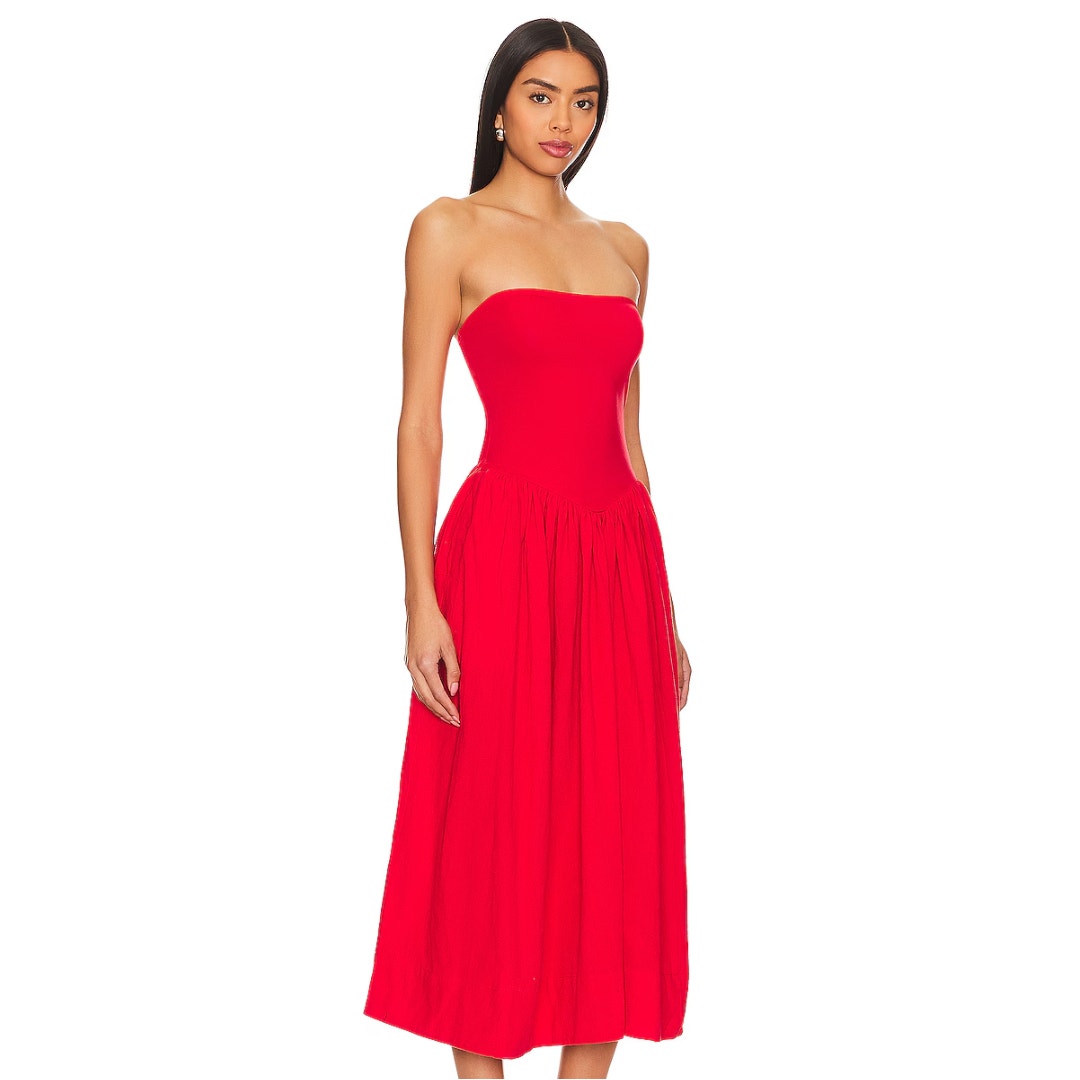 Free People Onda Tube Dress in Red NWT Size Small