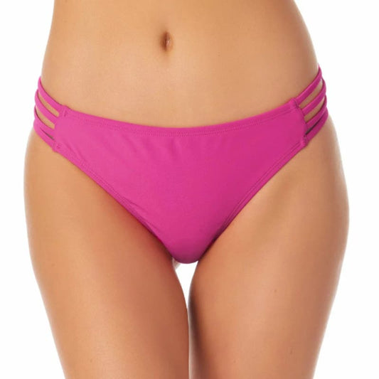 California Waves Strappy Hipster Bikini Bottom in Fuchsia NWT Size Medium