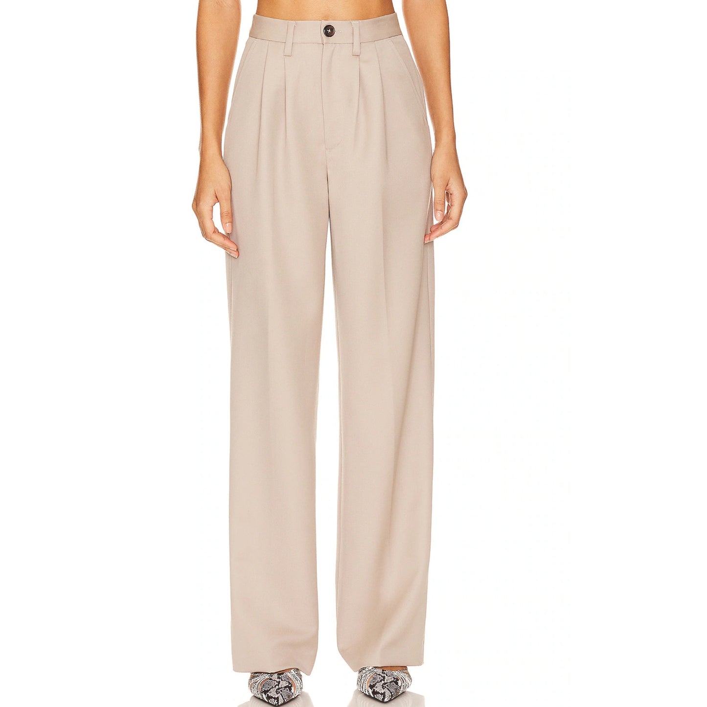 ANINE BING Carrie Pant in Taupe NWT Size 34 (Small US)