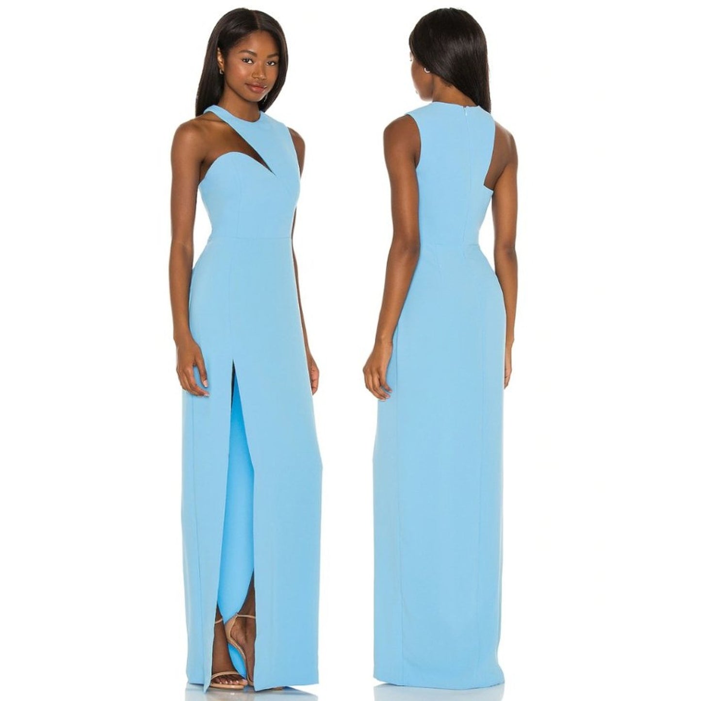 Amanda Uprichard X REVOLVE Gilda Gown in Pacific Blue Size XS