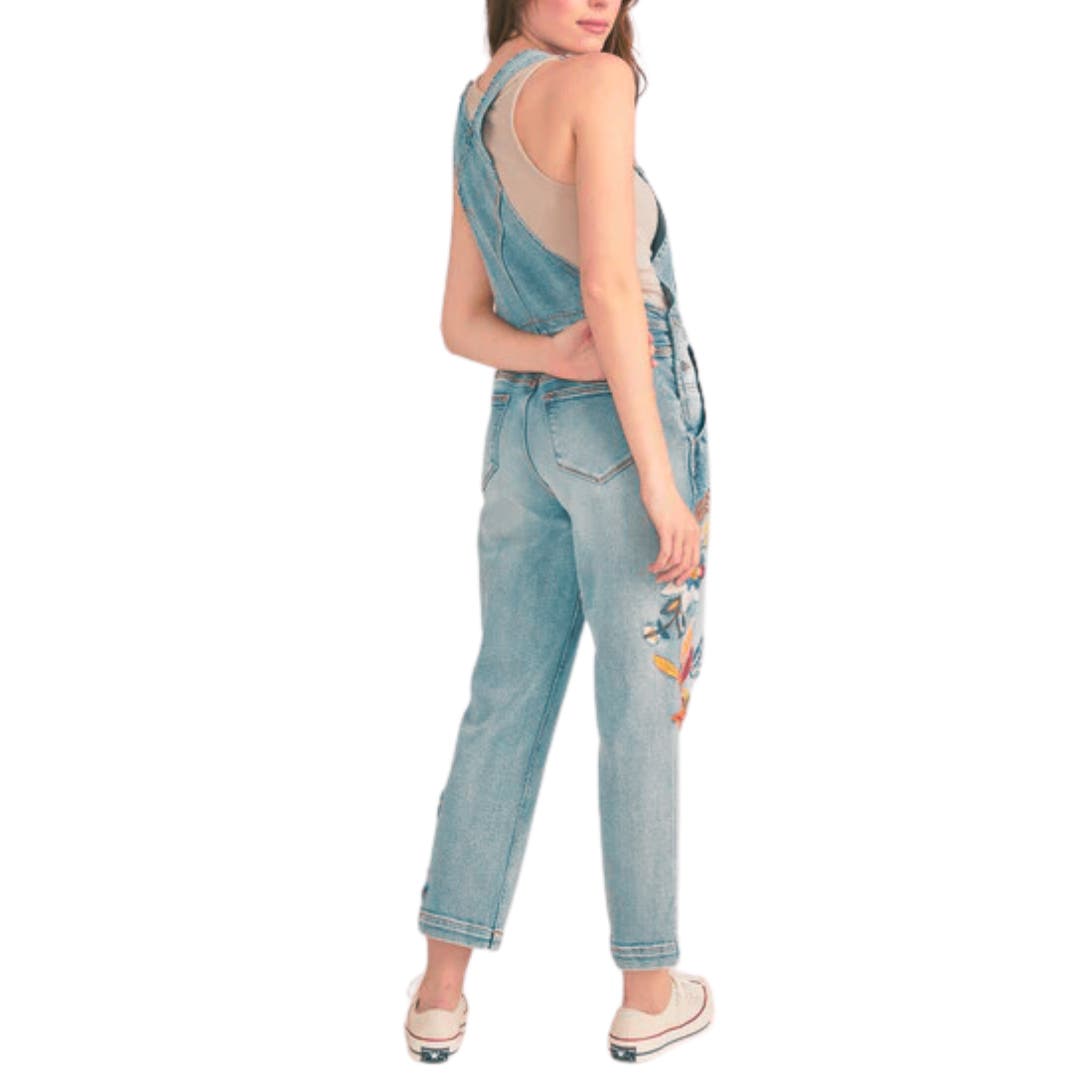 Driftwood Brady Boyfriend Overalls - Feathery Leaf NWT Size Small