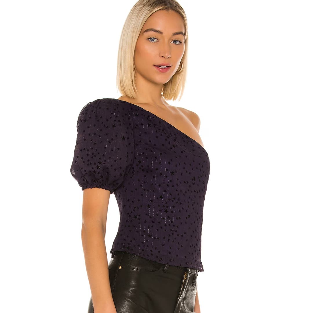 MAJORELLE Marcelo Top in Midnight Purple NWOT Size