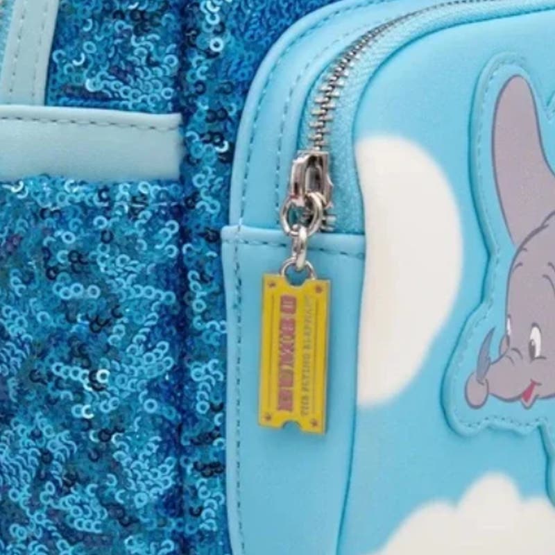 Loungefly Disney Dumbo Sequin Baby Blue Mini Backpack New With Tags