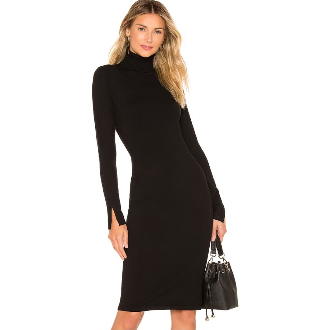 Lovers & Friends Vik Turtleneck Dress in Black NWT Size XS