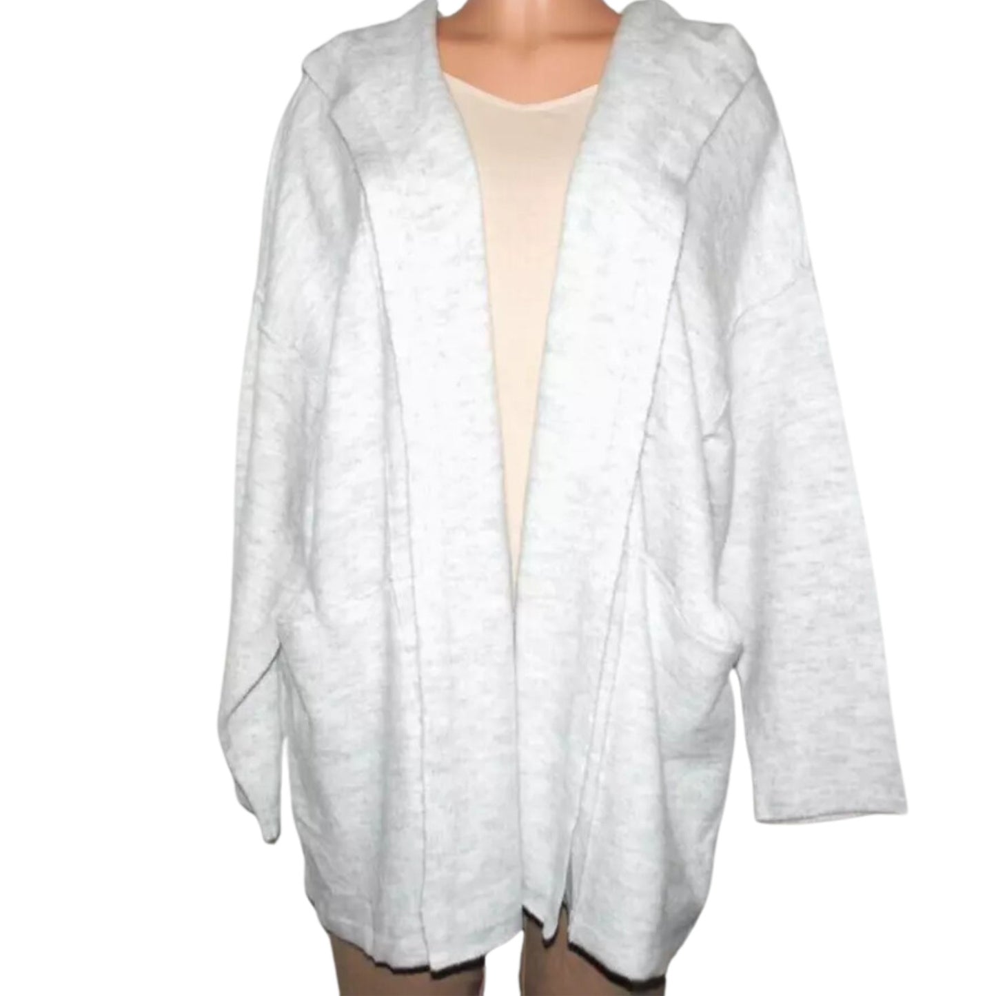 Studio Park x Amy Stran Hooded Cardigan in Gray NWT Size 2X Plus Size