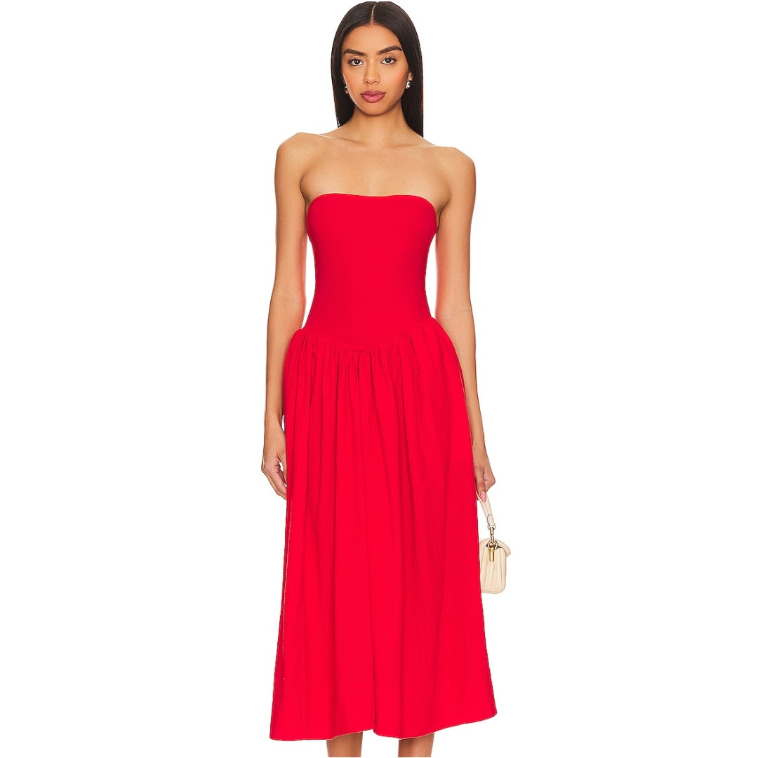 Free People Onda Tube Dress in Red NWT Size Small