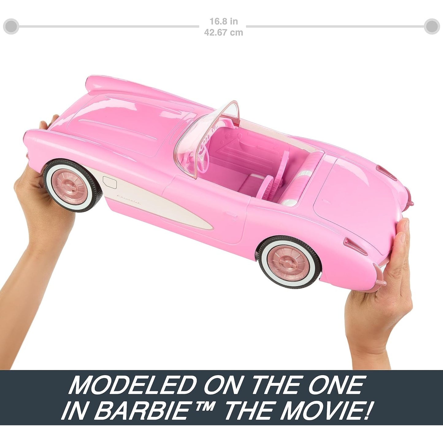 Hot Wheels Barbie RC Corvette from Barbie The Movie Remote-Control Car NEW