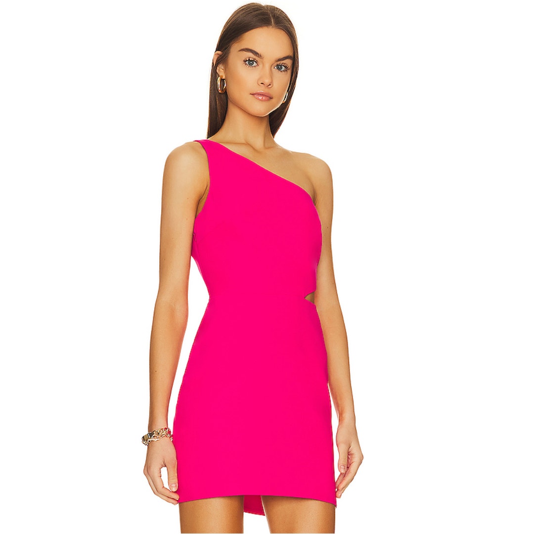 Amanda Uprichard Bowen Mini Dress in Hot Pink NWOT Size Small