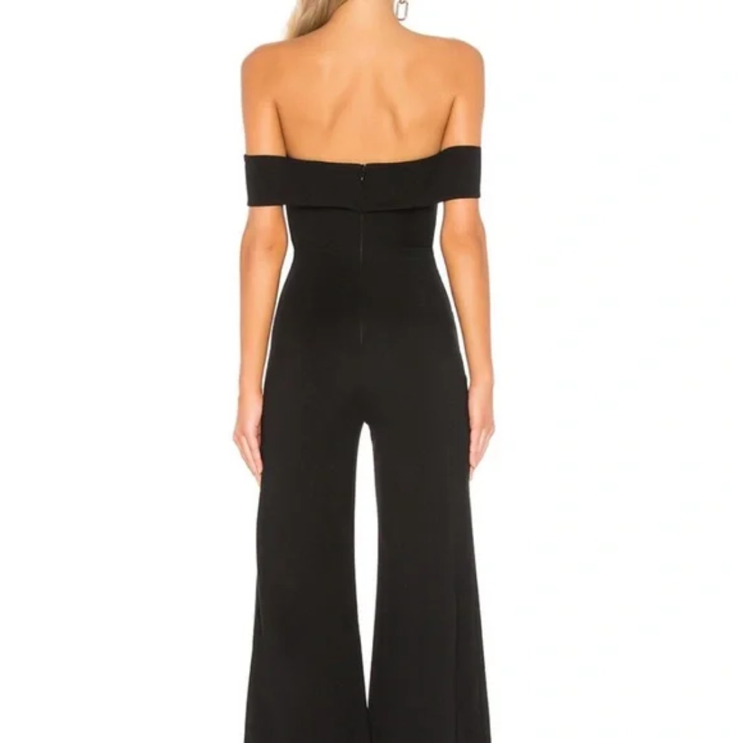 Lovers & Friends Off Shoulder Jumpsuit in Black