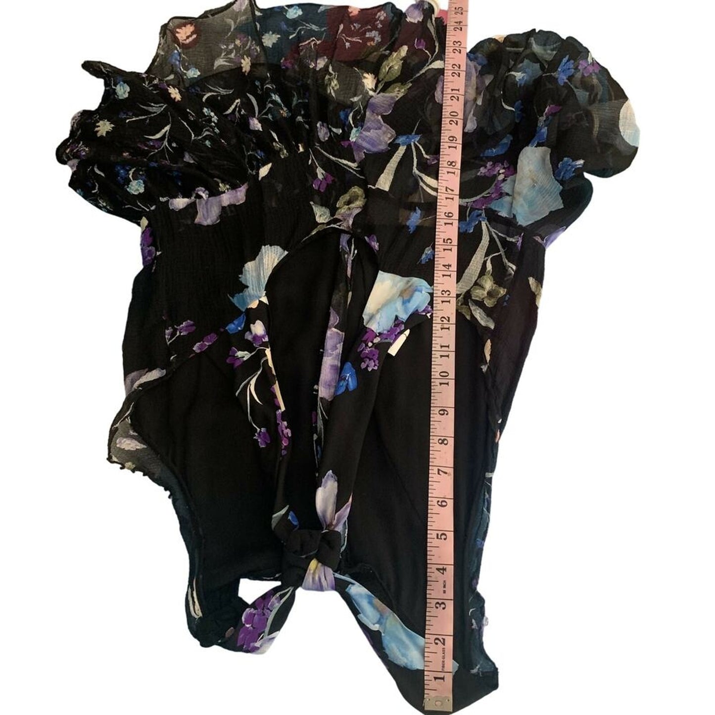 3.1 Phillip Lim Cutout Floral Print Silk  Blouse Tank Black Multi - 8