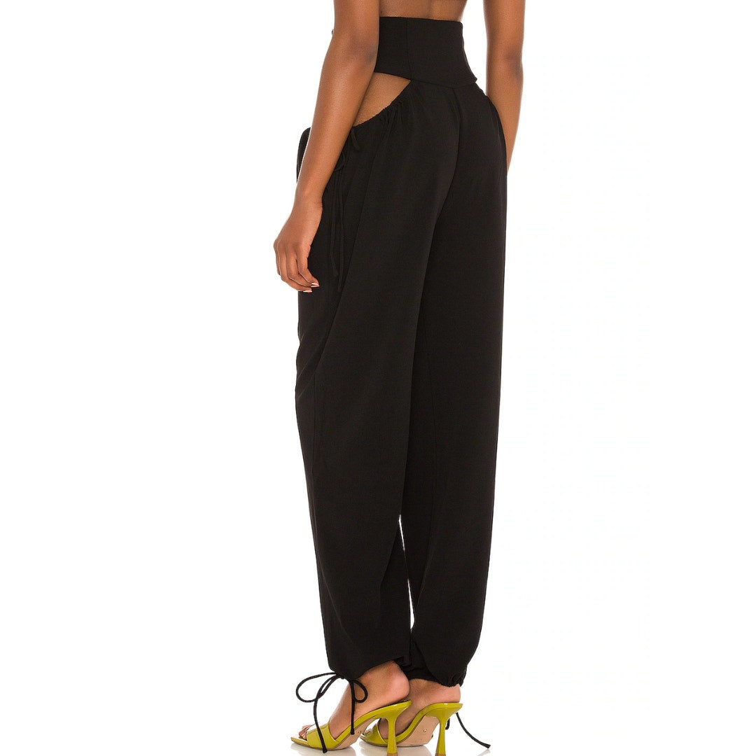 Revolve h:ours Suki Cutout Jogger in Black NWT Size Small