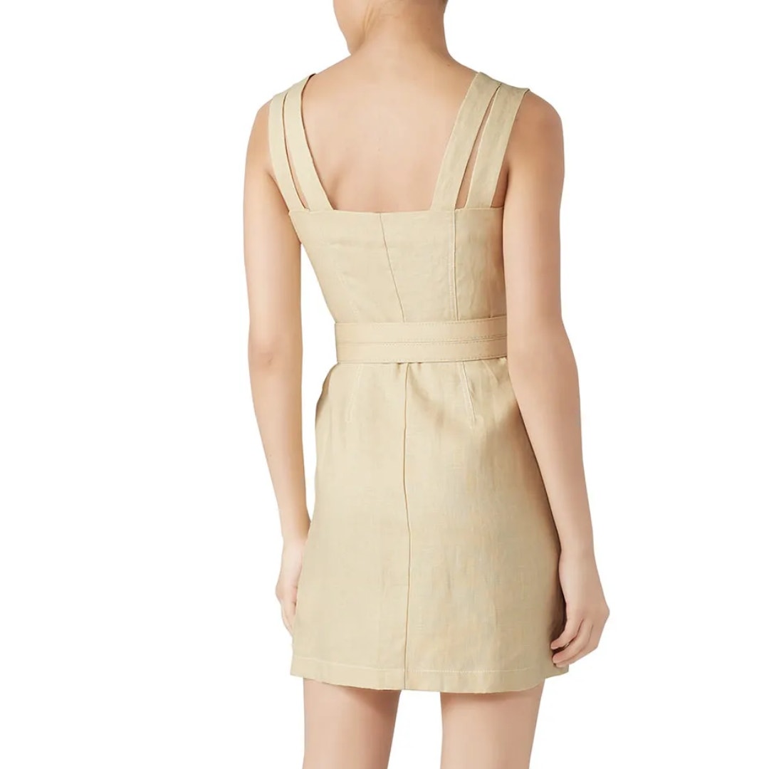 Nicholas Button Front Double Strap in Tan Size 6