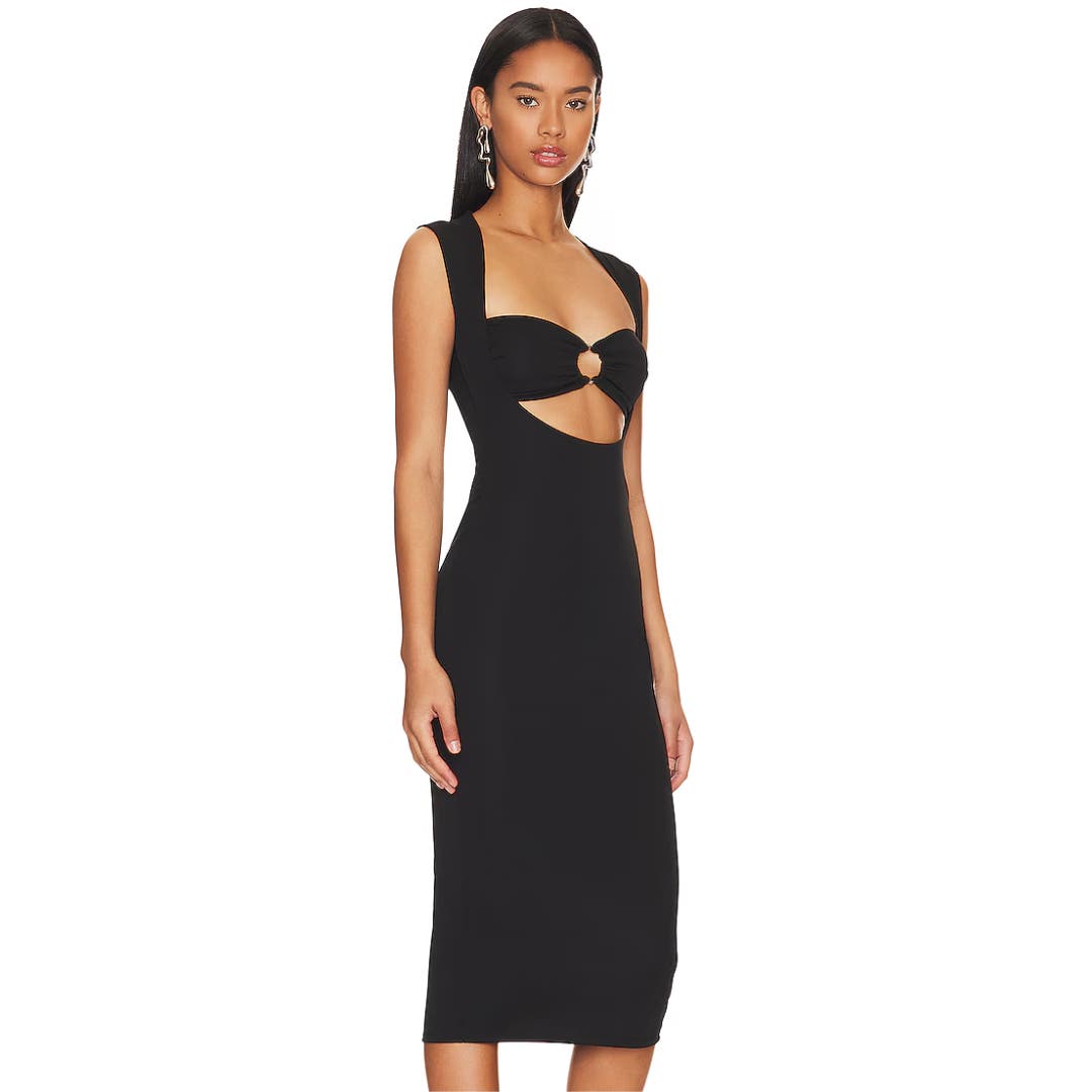 NBD Kordyn Midi Dress in Black NWT Size Small