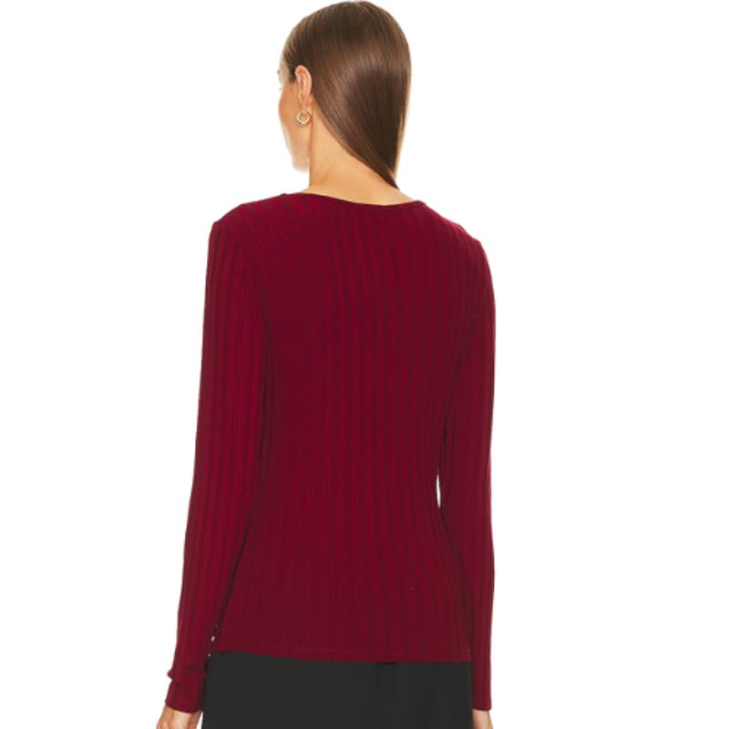 Bobi Long Sleeve Top in Pinot NWT Size Medium