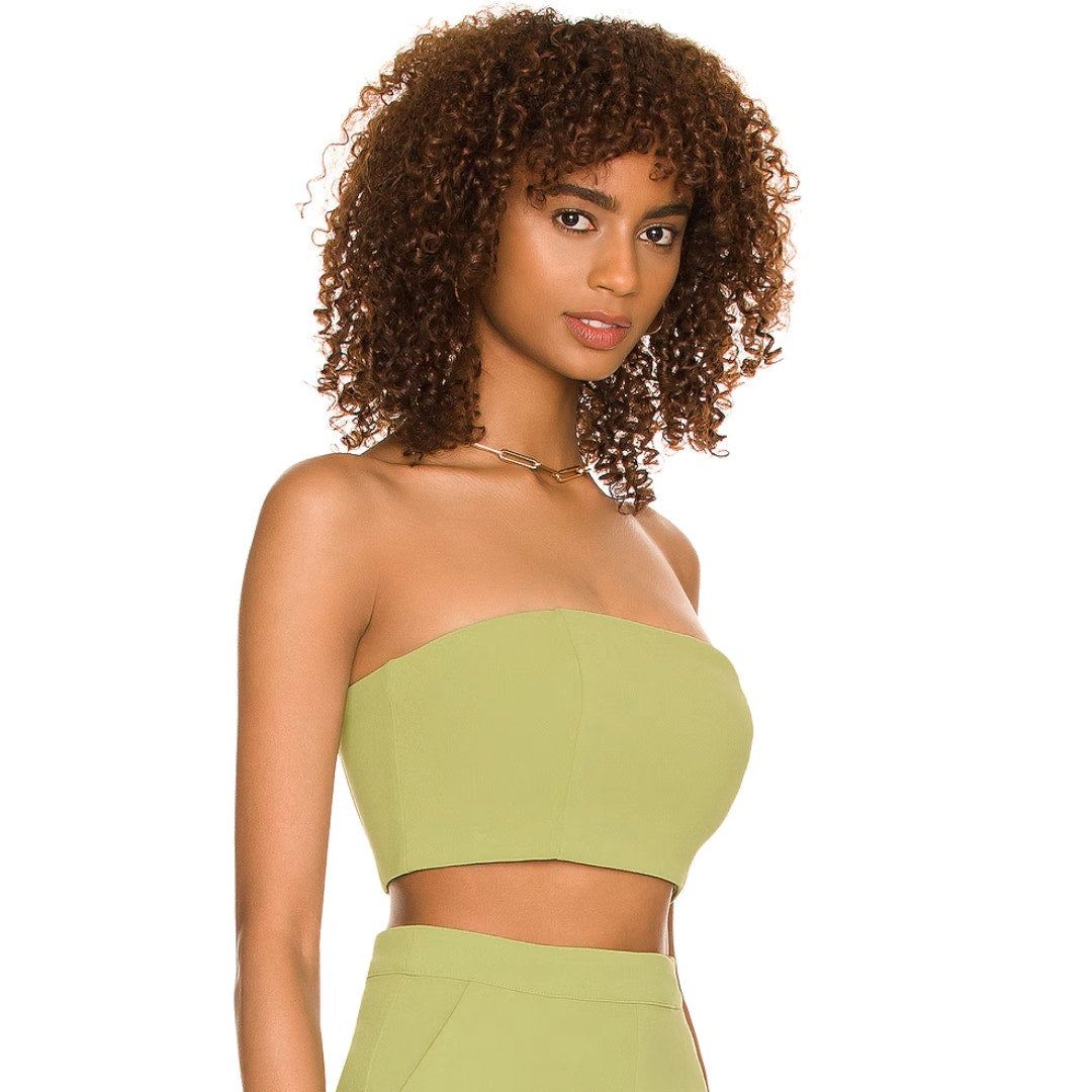 NBD Topaz Bandeau Top in Olive NWT Size Small