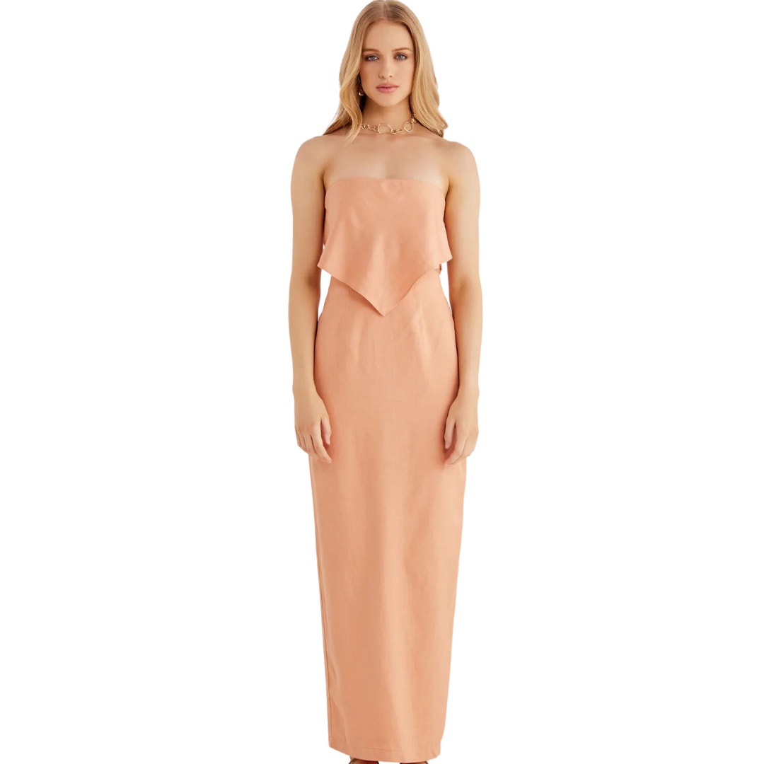 Rumer Roam Bandana Maxi Dress in Peach NWT Size Small