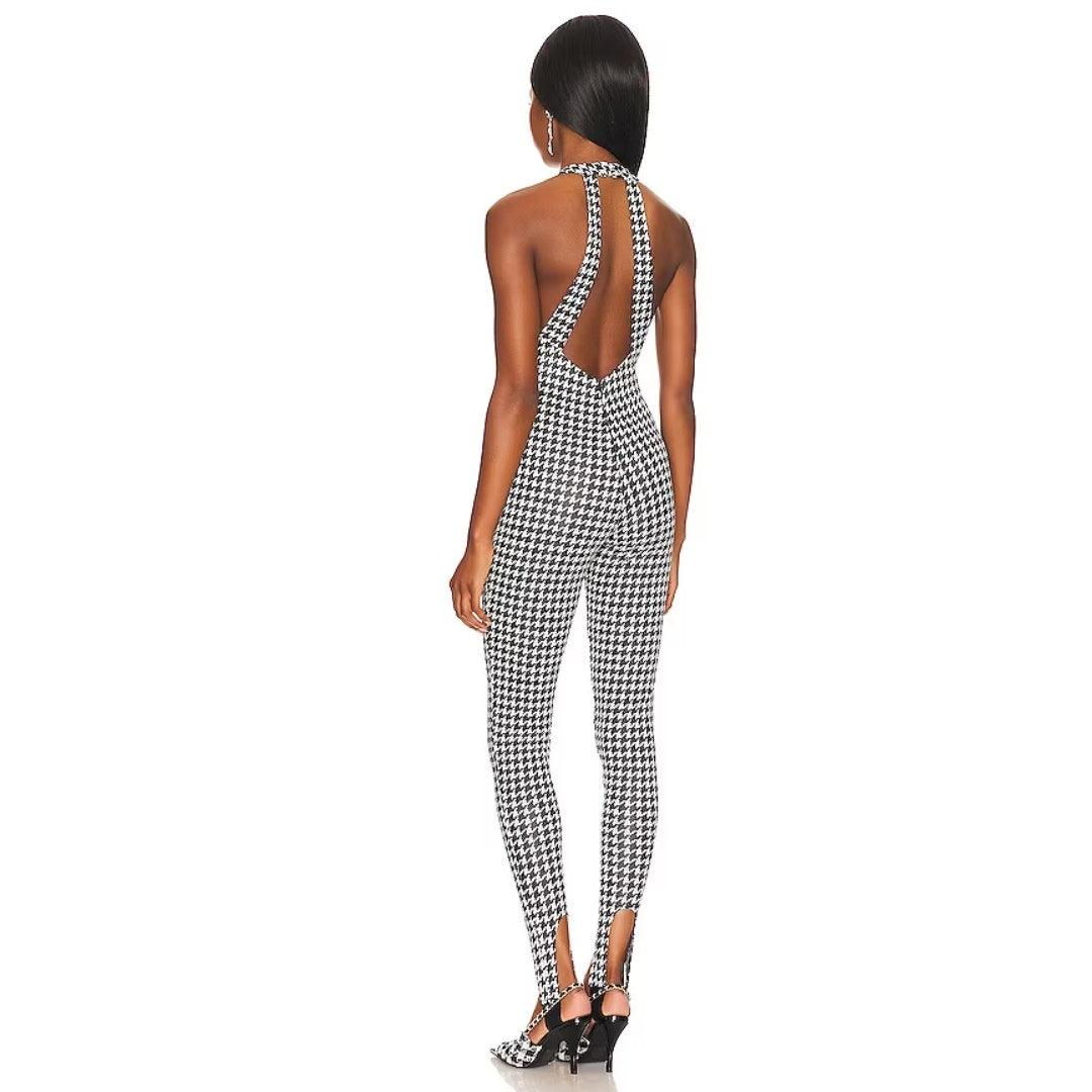 Lovers and Friends Hyperion Jumpsuit in Black & White Size XS