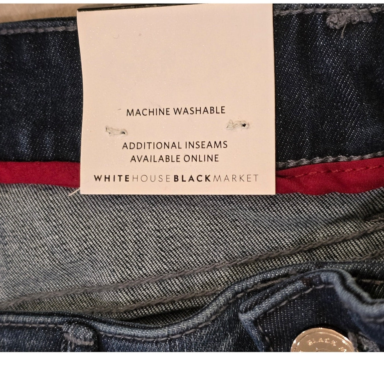 WHBM High-Rise Skinny Crop Jeans in Dark Blue NWT Size 0