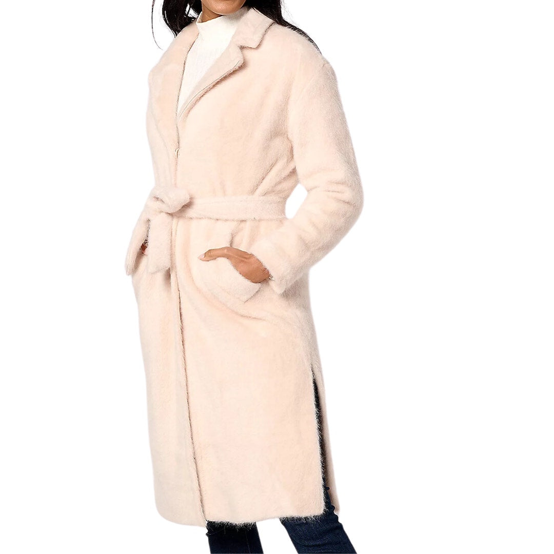 Isaac Mizrahi Live! Cozy Wrap Long Coat with Notched Collar New Small