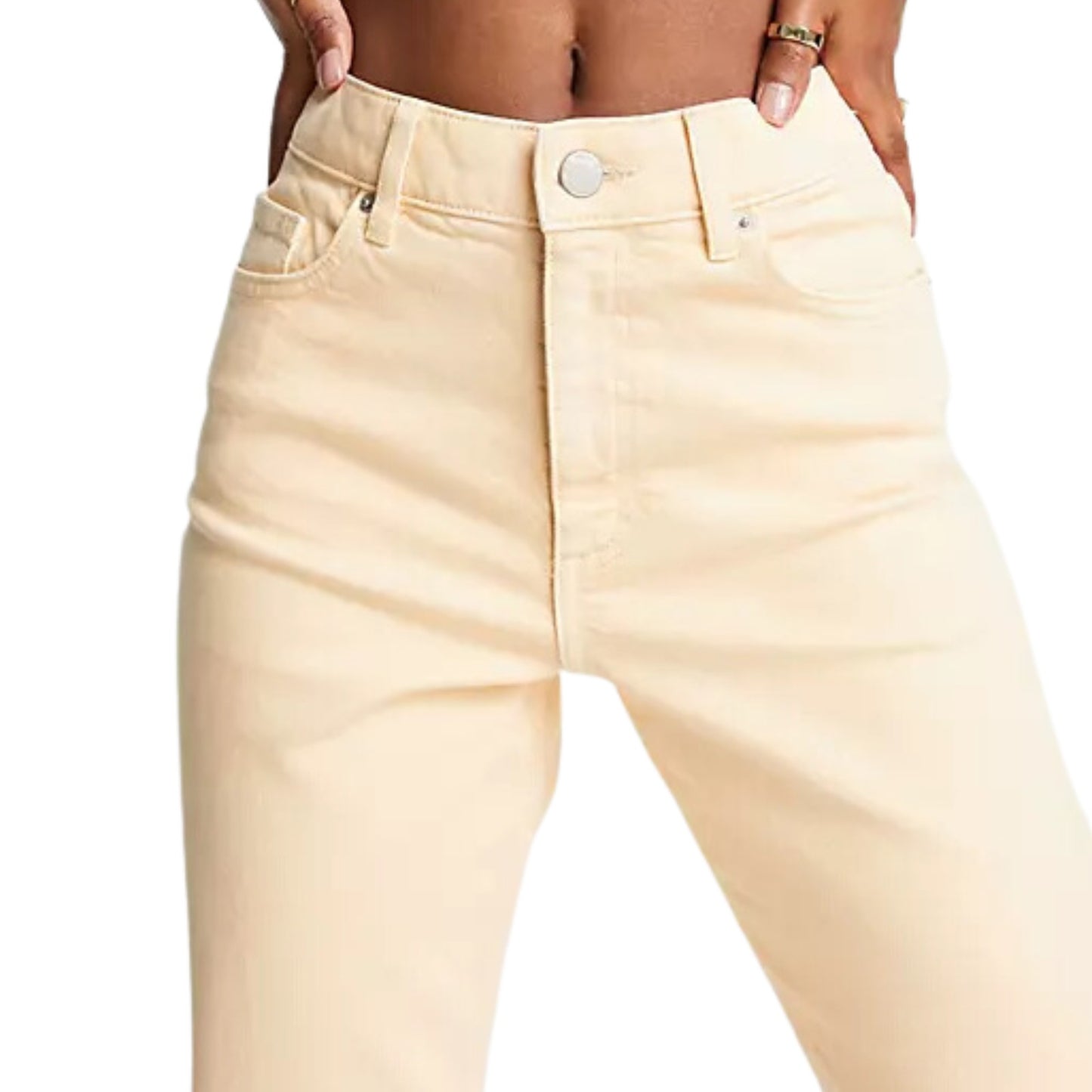 Denim Reserved Mom Jean in Pastel Lemon NWT Size 34