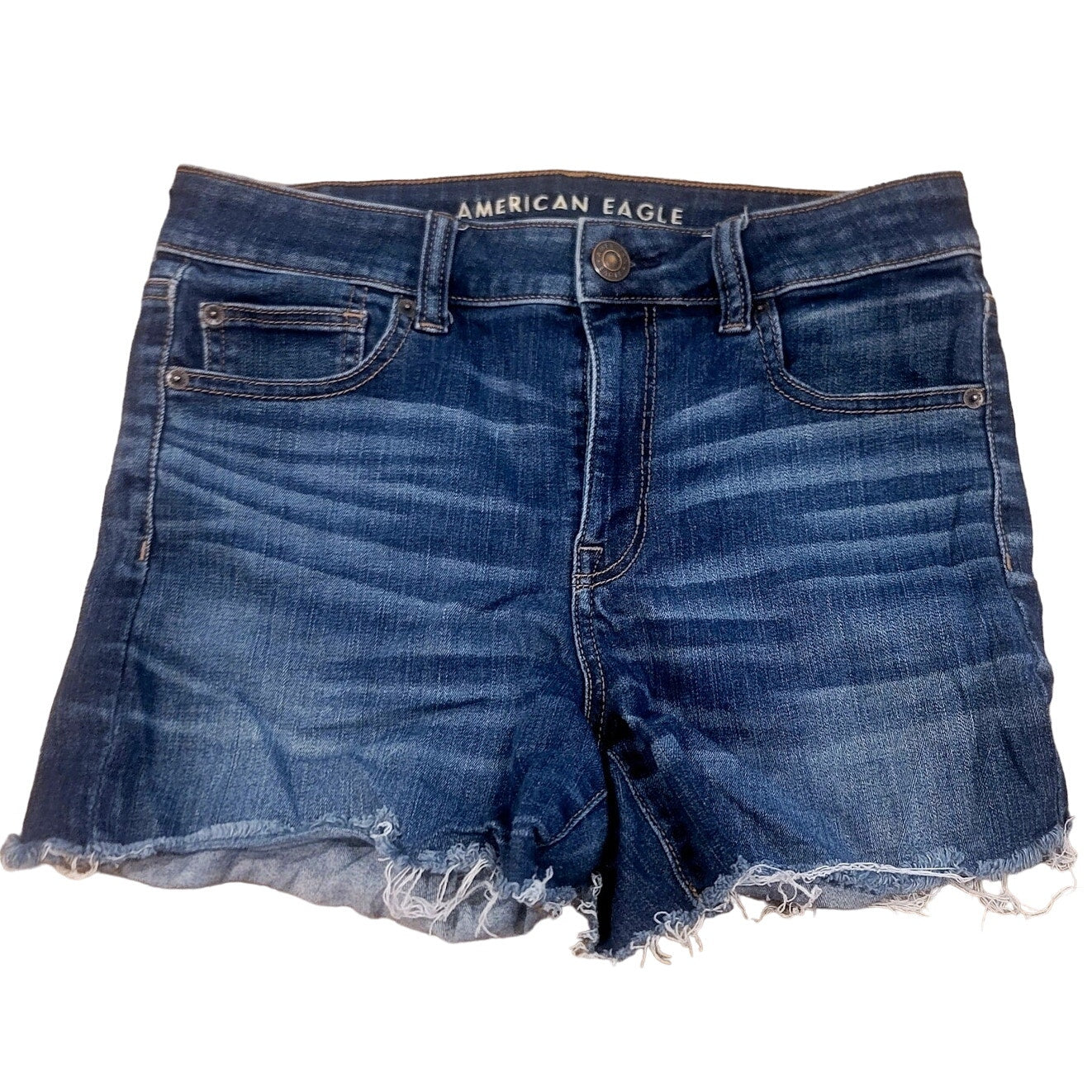 American Eagle Ne(x)t Level Hi-rise shortie Dark Wash Size 10