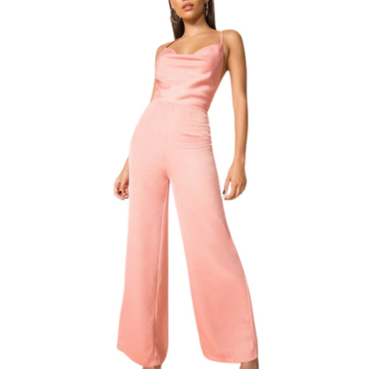 superdown Karoline Cowl Neck Jumpsuit in Blush NWT Size XS