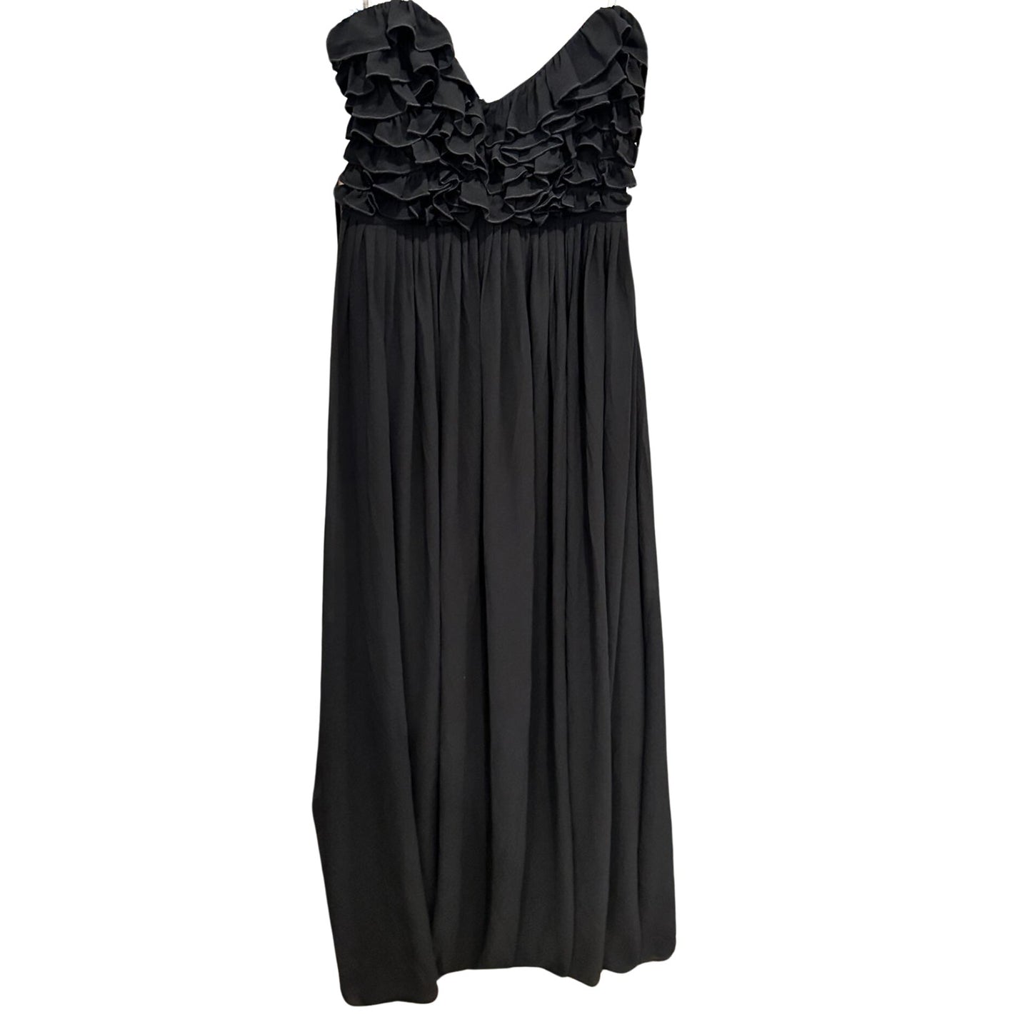 Lovers & Friends Jayda Ruffle Trim Maxi Dress in Black Size Small