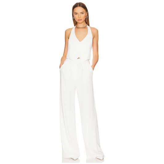 Amanda Uprichard Isadore Jumpsuit in Ivory NWOT Size Small