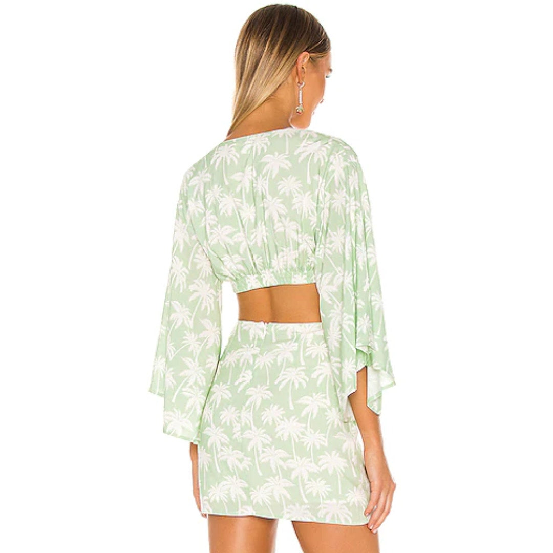 Lovers and Friends Maysa Kimono Dress in Palm Tree NWT Size Small