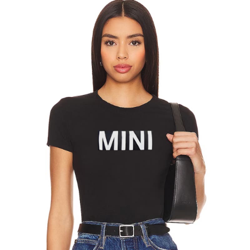 MINI COOPER Black Babydoll T Shirt Size Medium