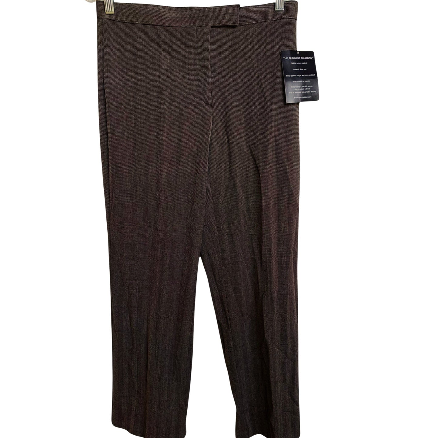 Sag Harbor Woman Plus Size Slimming Pants Dark Brown NWT 24W