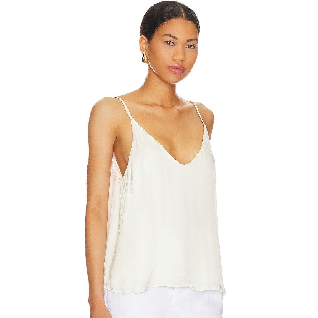 Bella Dahl V Neck Cami in Ivory White Size Small