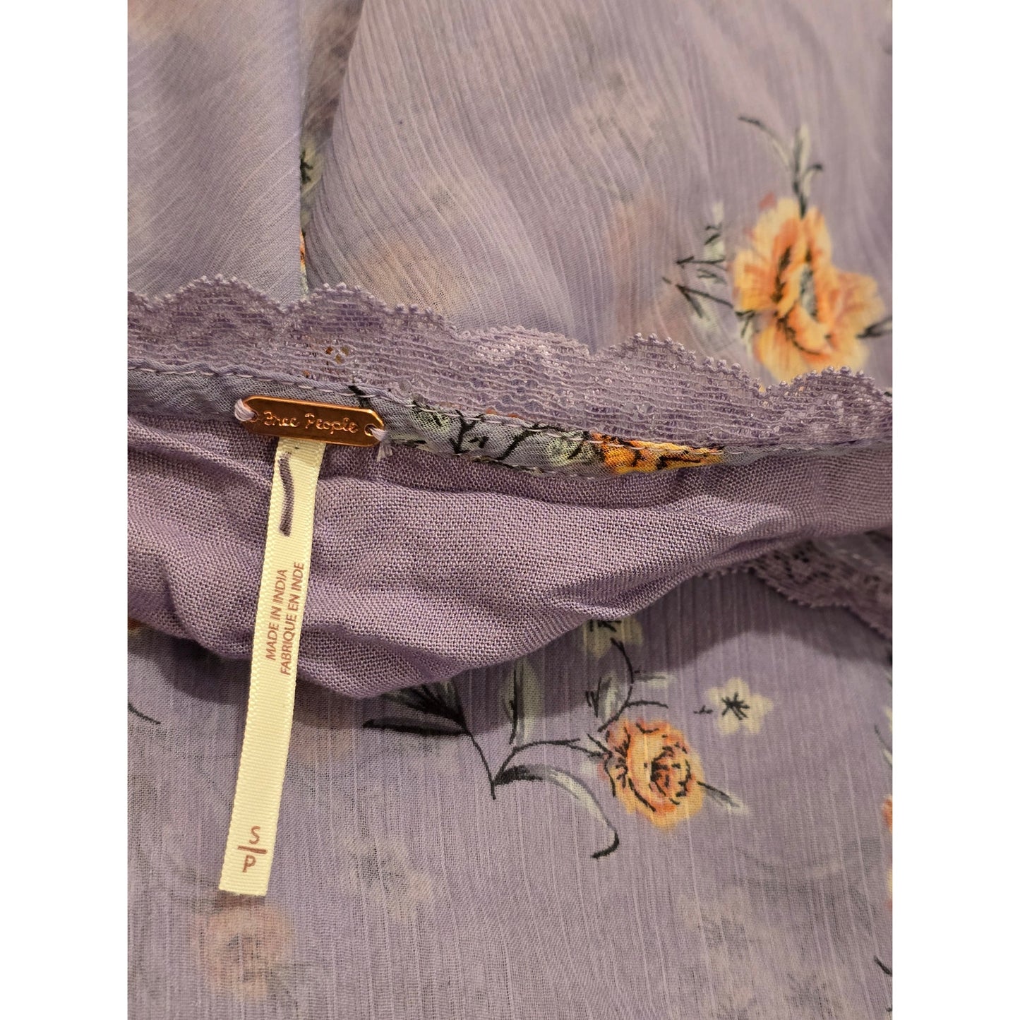 Free People Garden Party Skirt in Purple Floral Size Small