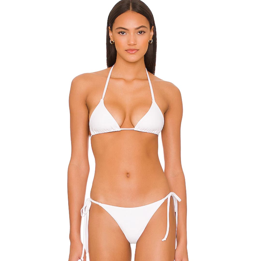 Superdown Pamela 2 Piece Bikini Top & Bottom in White NWT Size Small