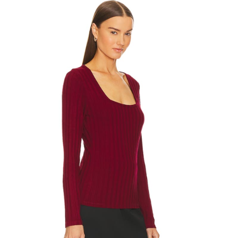 Bobi Long Sleeve Top in Pinot NWT Size Medium