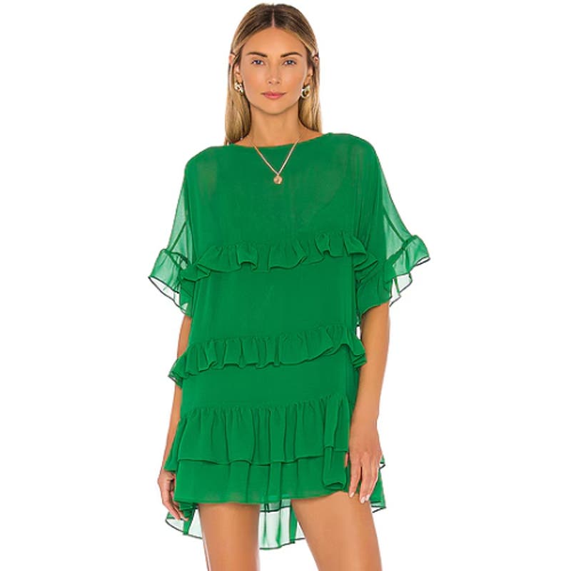 Lovers + Friends Mona Mini Dress in Viridian Green NWT Size Small