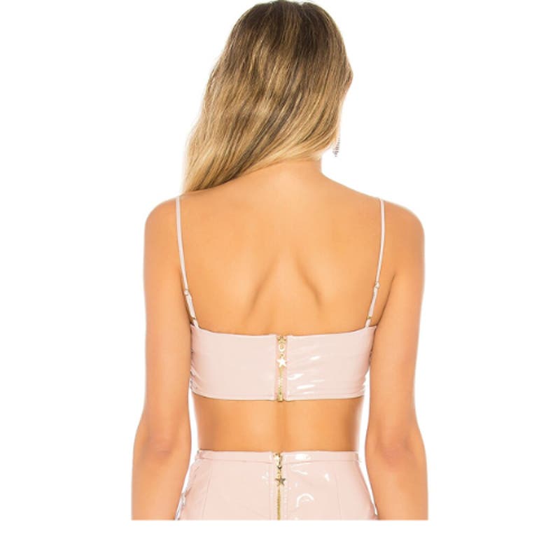 Revolve h:ours Kirah Crop Top in Pink Nude Gloss NWT Size Small