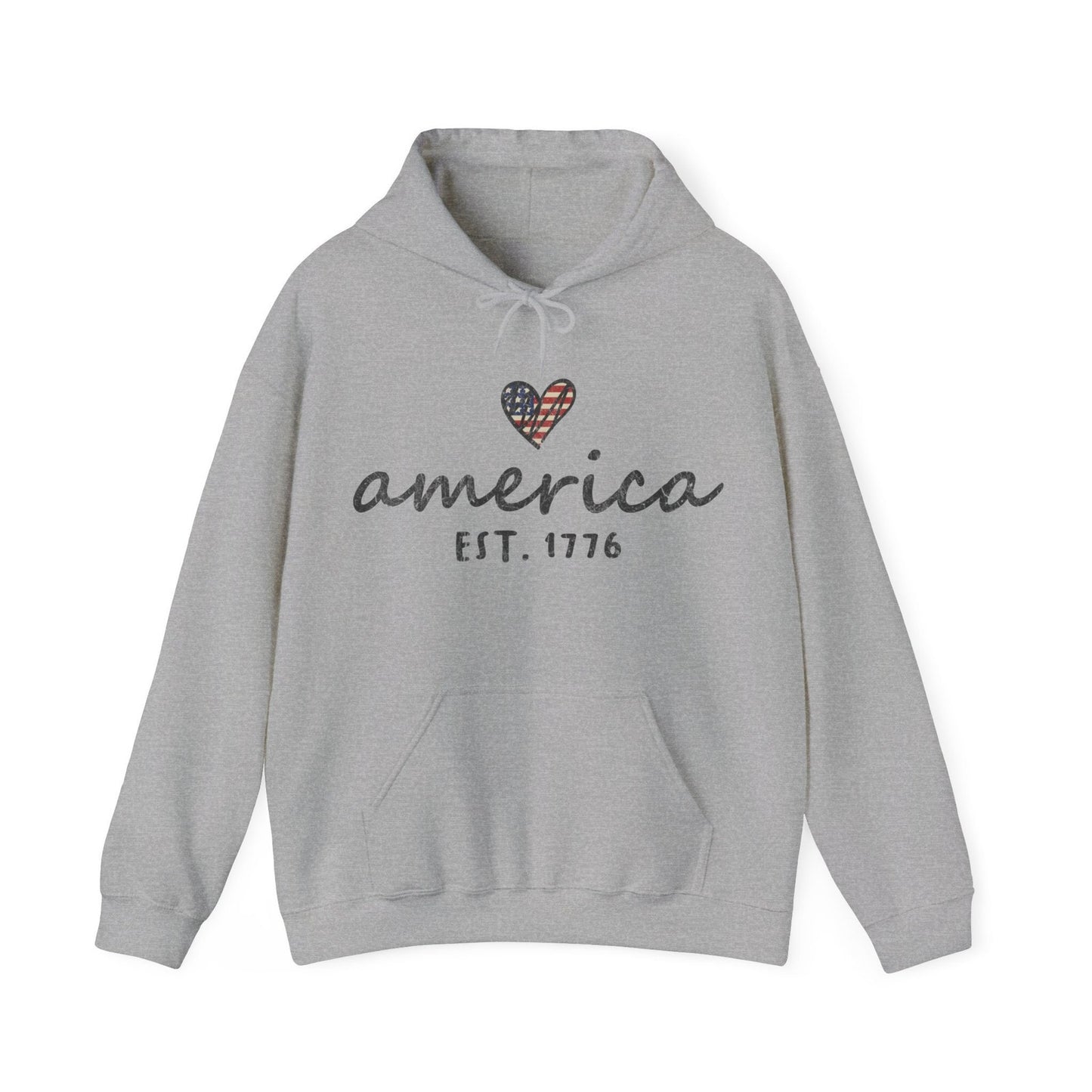 America Est 1776 Comfy Hoodie Sizes Small to 5XL